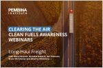 Clean Fuels Awareness Webinar Series: Long-Haul Freight - aerial view of freight truck on highway