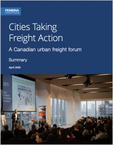 cover of cities taking freight action with crowd at event