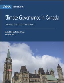 Cover of Climate Governance in Canada with Parliament Hill