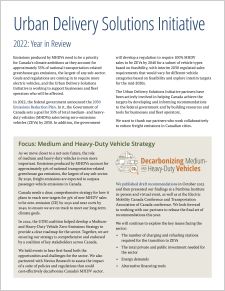 Urban Delivery Solutions Initiative Impact Report cover