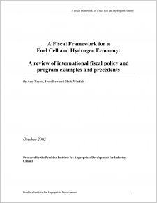 Cover for Fiscal Framework for a Hydrogen Economy
