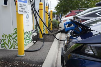 Electric vehicles charging in public