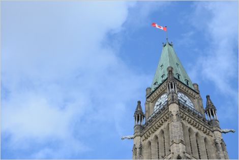 Tower of Centre Block at Canada's House of Parliament