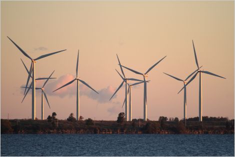 Windmills on Wolfe Island, Ontario