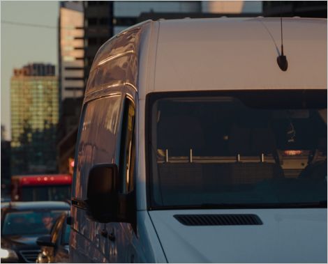 A delivery truck in Toronto