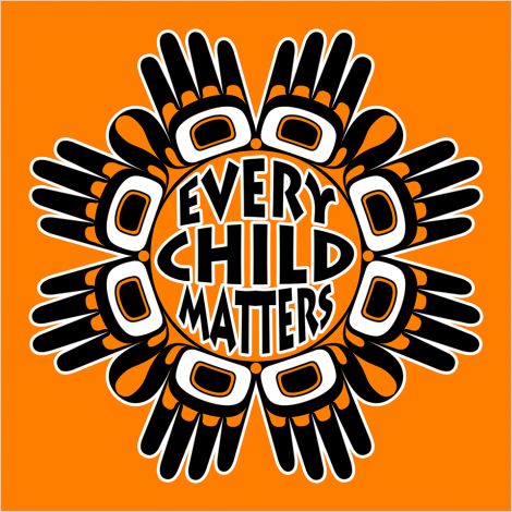 Every Child Matters logo on orange background