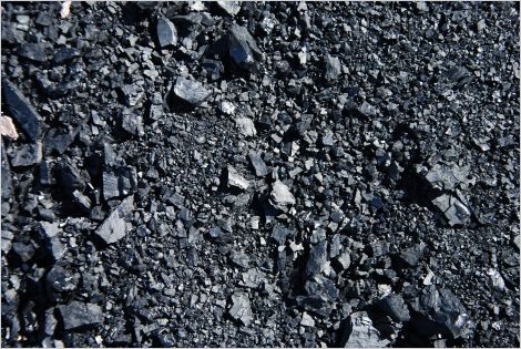 Close-up of a pile of coal