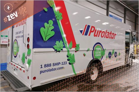 Joliette: Purolator electric powered step-van