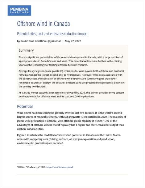 cover of offshore wind report