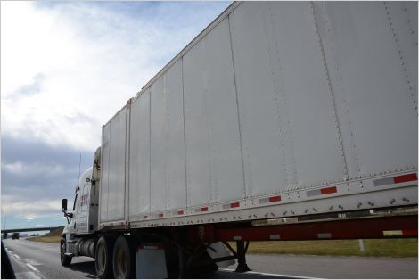 Heavy-duty truck on the highway