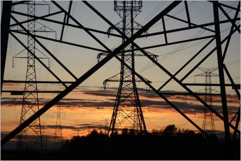 Electricity lines in Alberta