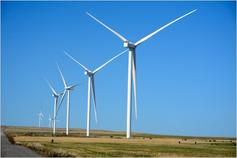 Wind turbines in Alberta