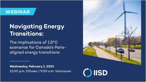 Navigating Energy Transitions: IISD webinar banner