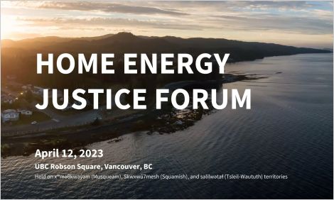 Home energy justice forum banner coastal scenery