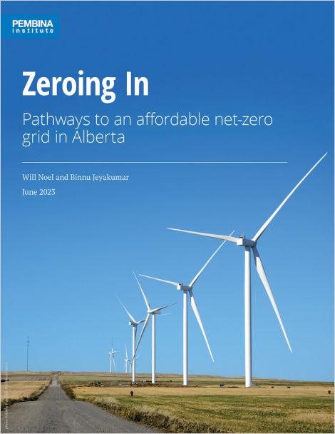 Cover to Zeroing In with wind turbines and road