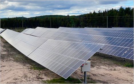 Three Nations Energy Solar panels in Fort Chipewyan