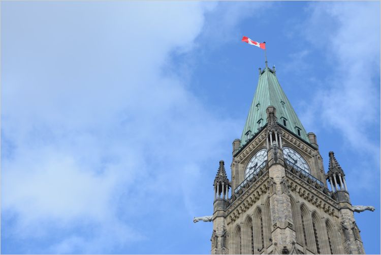 Tower of Centre Block at Canada's House of Parliament