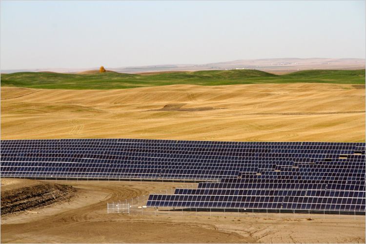 Solar farm in southern Alberta