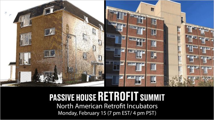 Event banner for Passive House Retrofit Summit with older buildings