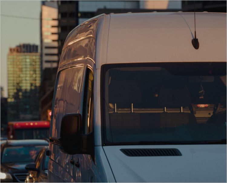 A delivery truck in Toronto