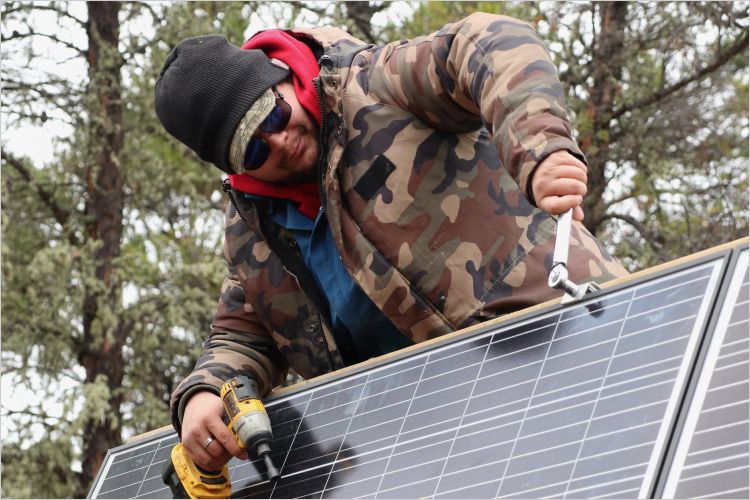 Solar installation in Northern Alberta