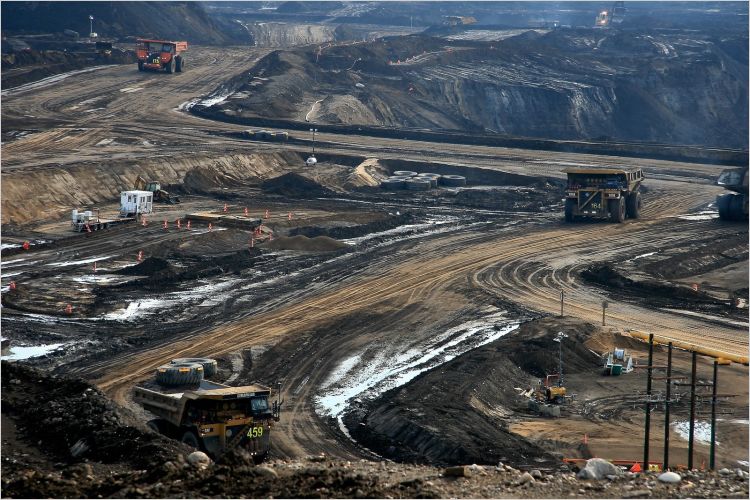 An oilsands mine in Alberta, Canada