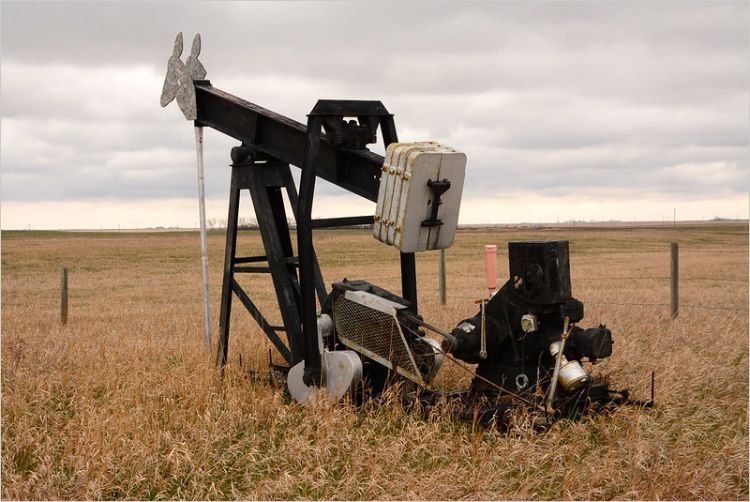 An abandoned oil well in Alberta