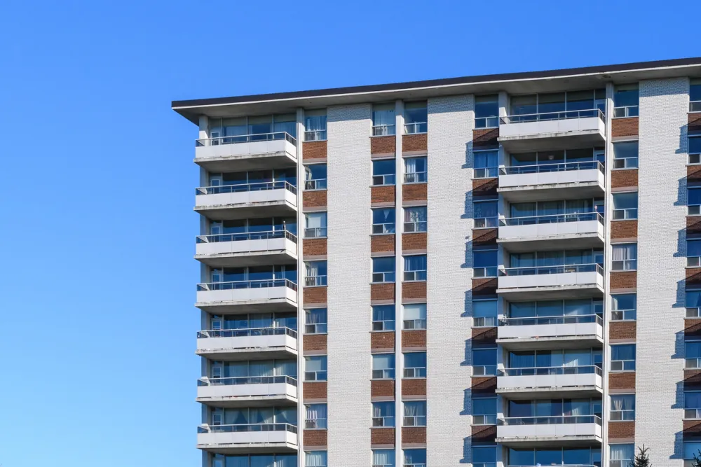 Image of aging apartment buildings