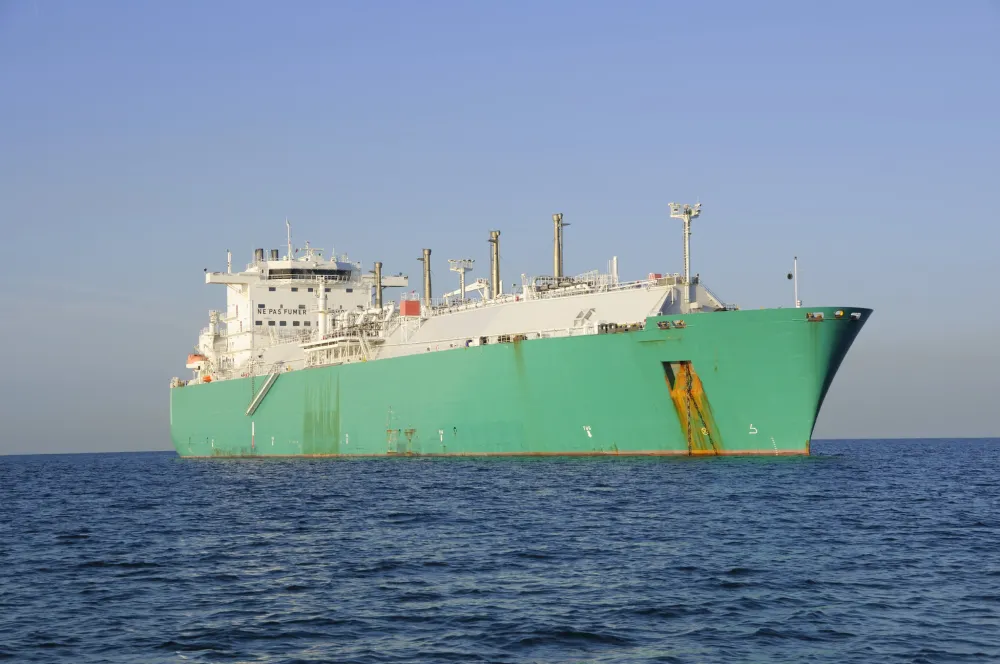 An LNG carrier ship