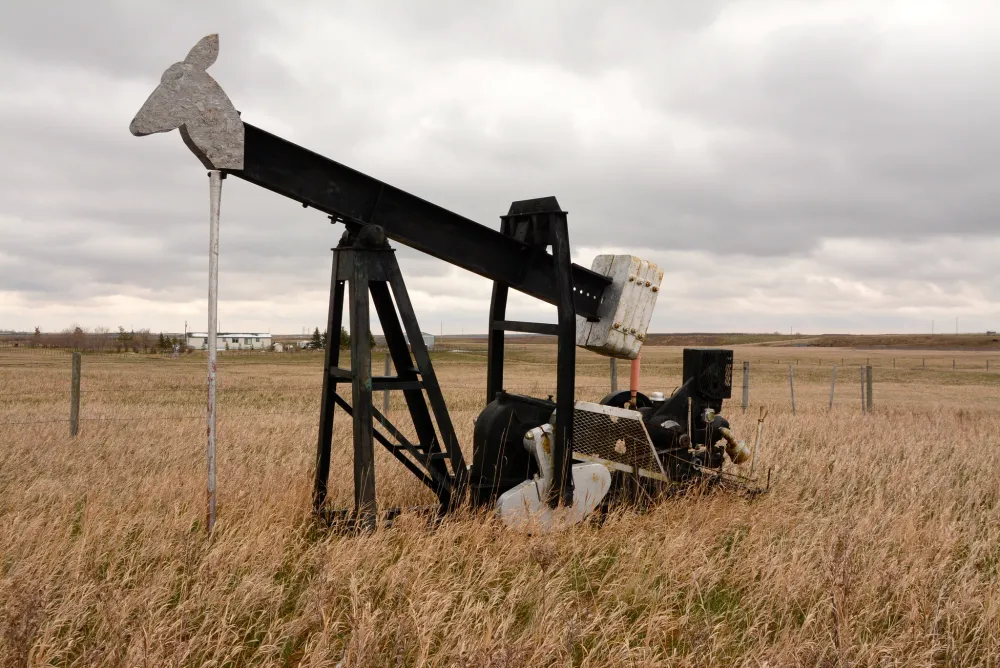 An inactive oil well in Alberta.