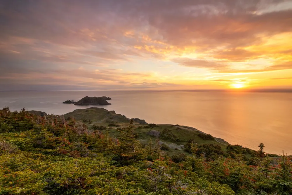 Sunset over Twillingate, in Newfoundland and Labrador