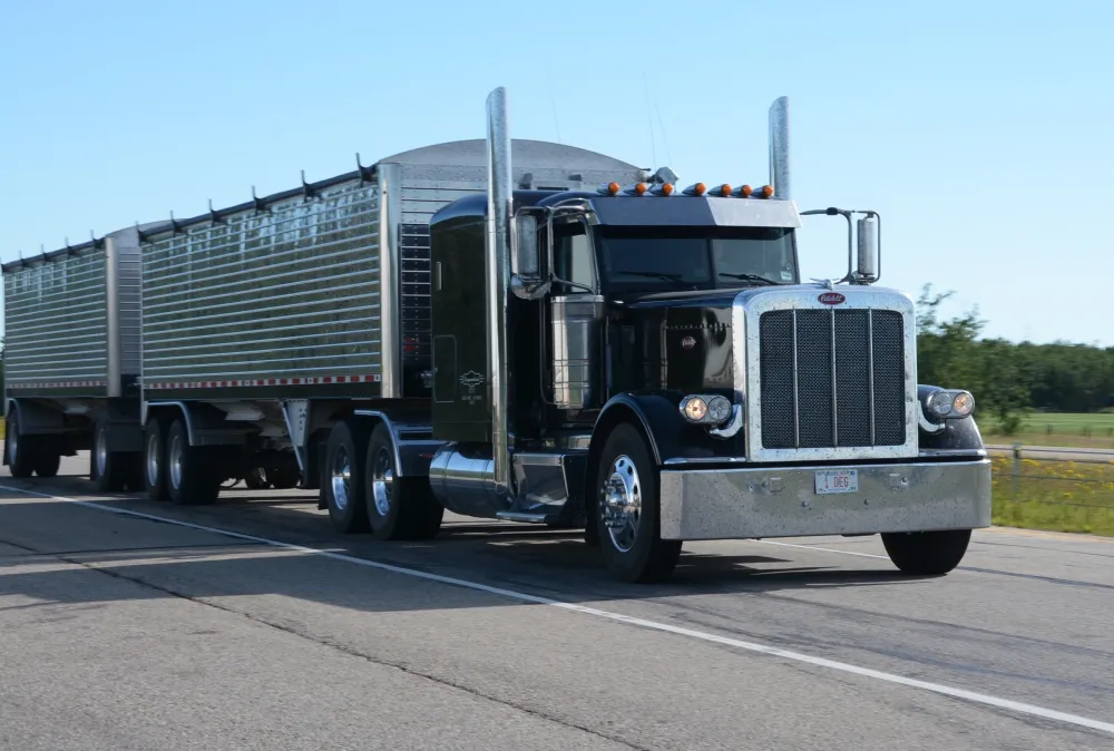 Heavy-duty truck on the highway