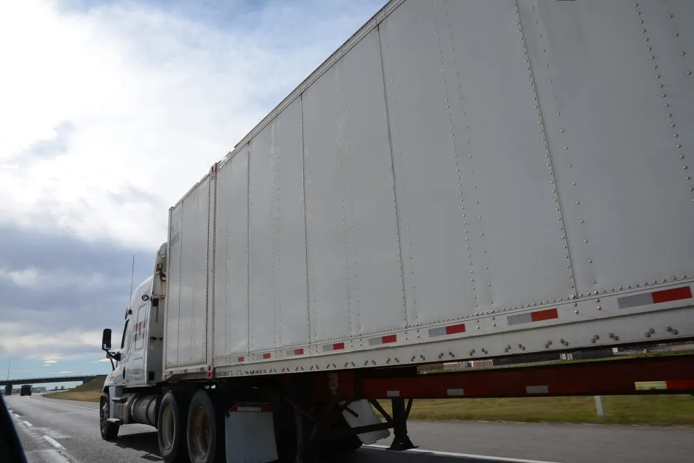 Heavy-duty truck on the highway