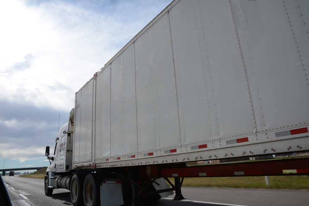 Heavy-duty truck on the highway