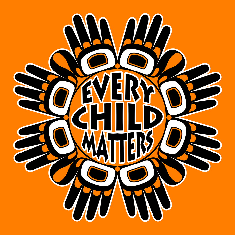 Every Child Matters logo on orange background