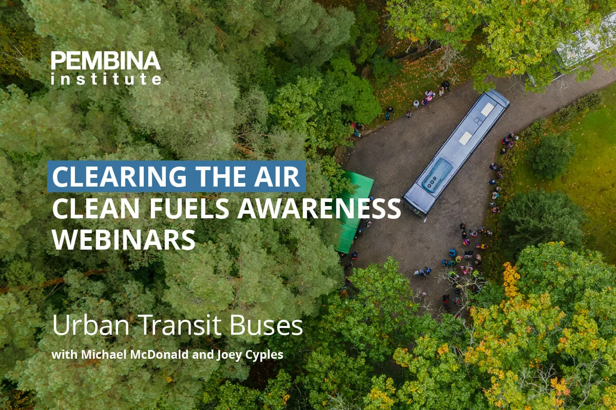 Clean Fuels Awareness Webinar Series: Urban Transit Buses - aerial view of bus