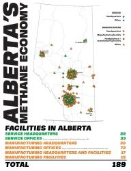 The front page of the fact sheet, featuring a map showing where the firms are physically located, as well as the total numbers