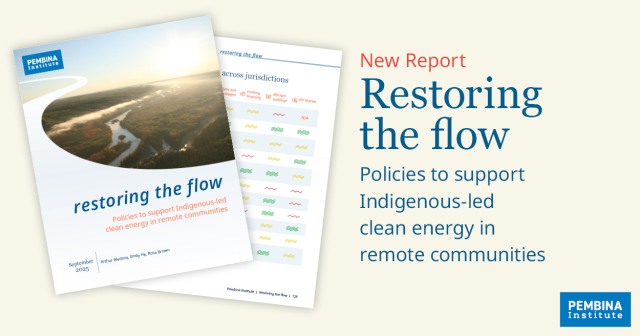 Restoring the flow: Policies to support Indigenous-led clean energy