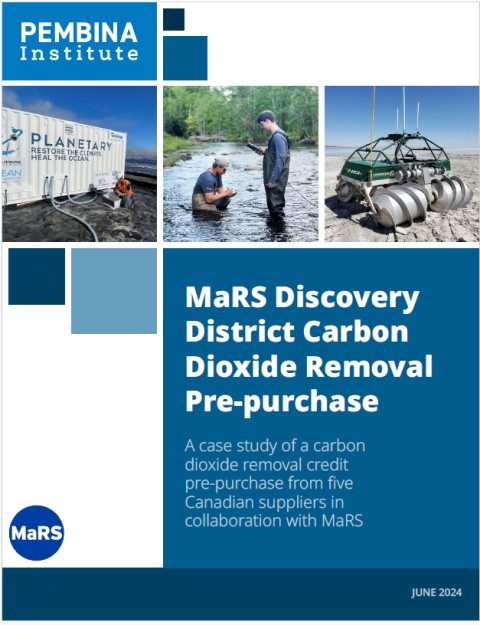 MaRS Discovery District Carbon Dioxide Removal Pre-purchase