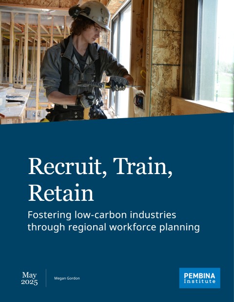 Report cover: Recruit, Train, Retain: Fostering low-carbon industries through regional workforce planning