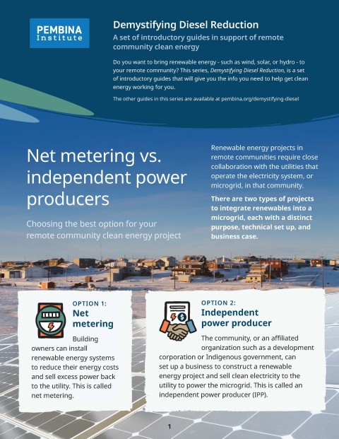 cover page of net metering versus ipp guide
