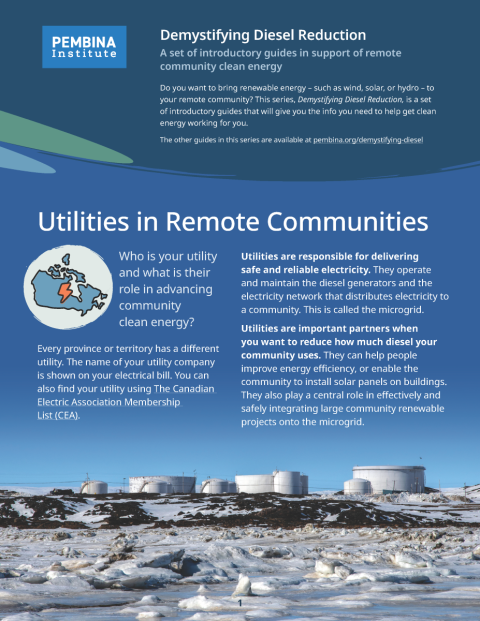 Cover page_Utility Primer_Pembina Institute
