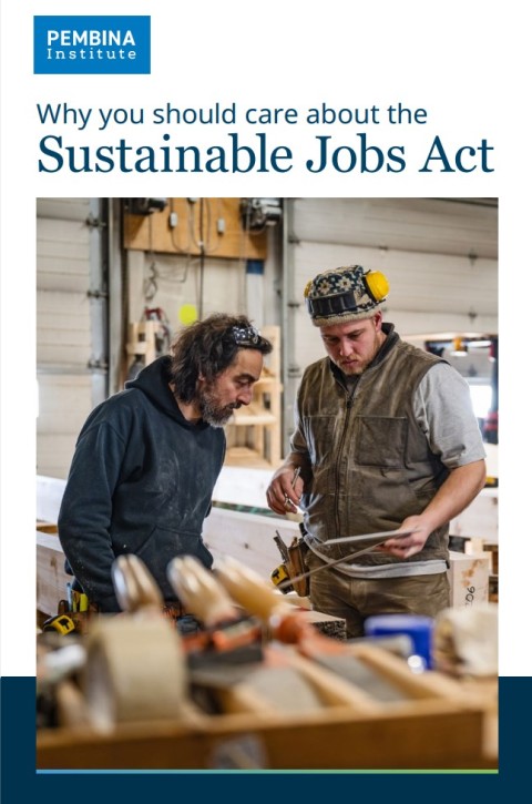Front cover of brochure titled Why you should care about the Sustainable Jobs Act