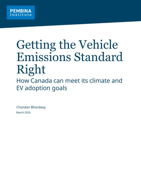 Cover of background document on Canada's vehicle emissions standard