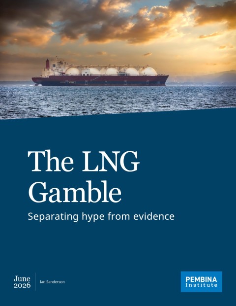 Report cover of The LNG Gamble featuring an LNG carrier ship