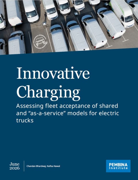 Report Cover: Innovative Charging, Assessing fleet acceptance of shared and "as-a-service" models for electric trucks