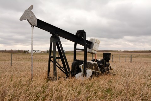 An inactive oil well in Alberta.