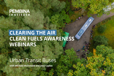 Clean Fuels Awareness Webinar Series: Urban Transit Buses - aerial view of bus
