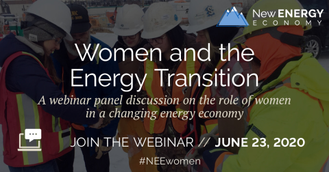 event banner with female workers