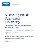 Cover page of submission to the Impact Assessment Agency of Canada